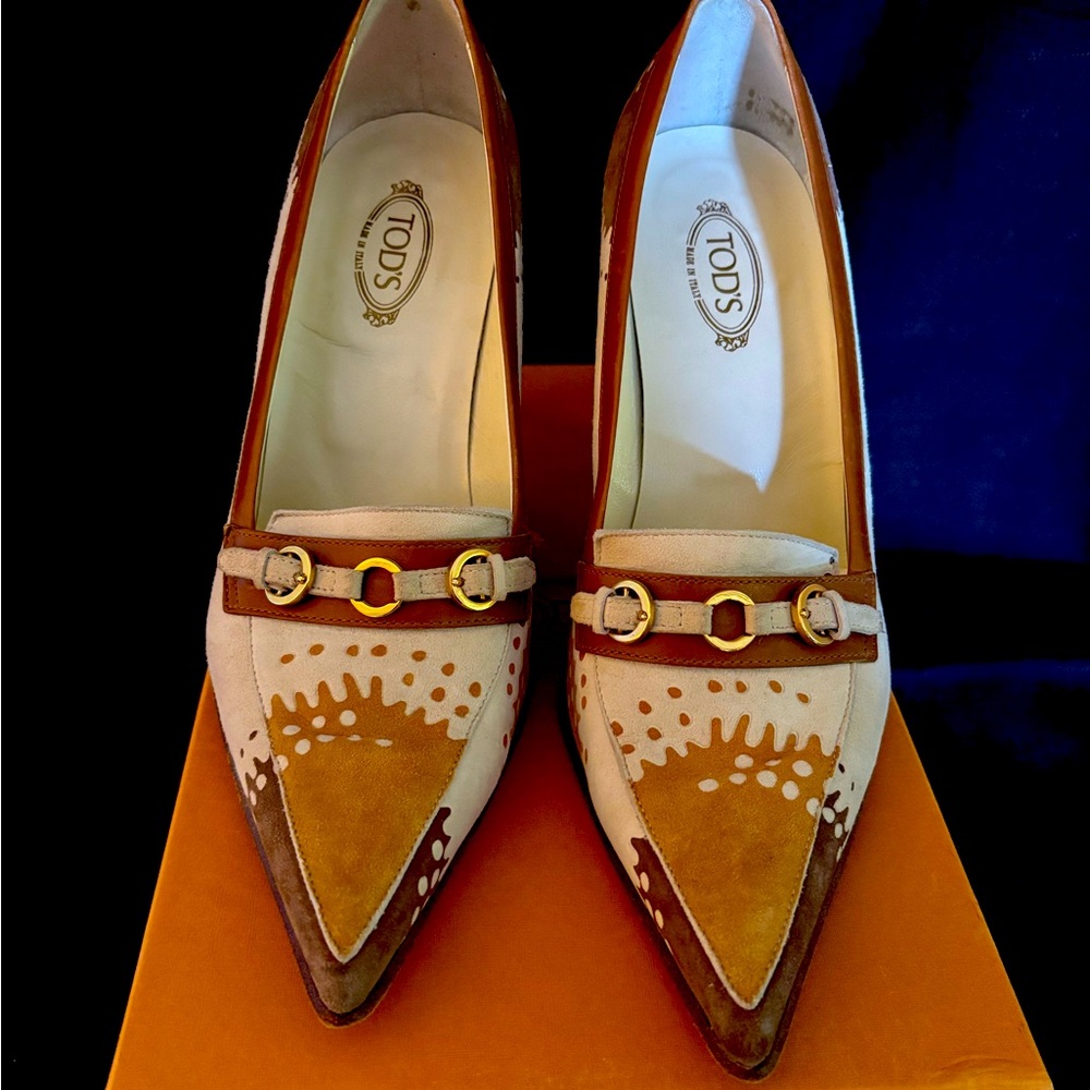Vintagee TODS Brown Suede Pumps 8.5